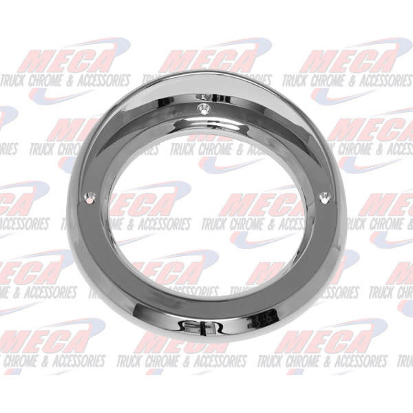 BEZEL 4" RND W/VISOR CHROME