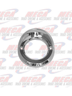 BEZEL 2'' RND W/VISOR W/SCREWS CHROME