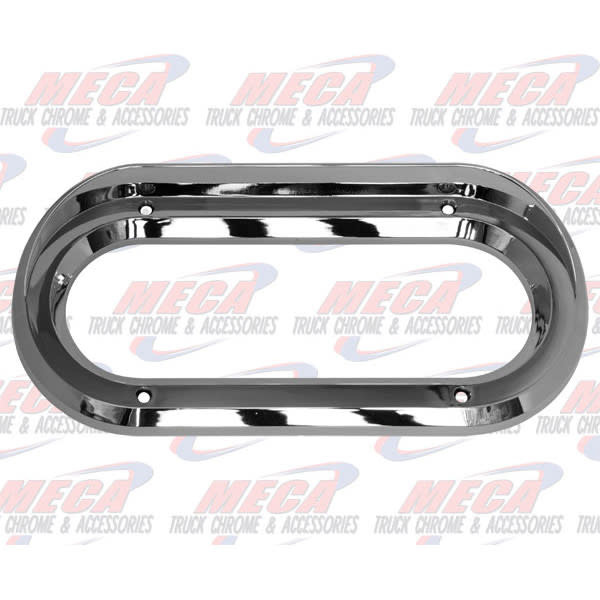 BEZEL OVAL W/ VISOR CHROME