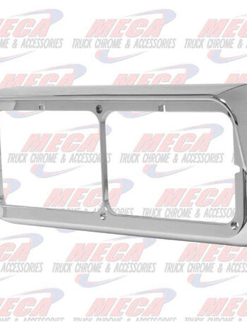 CHROME HDLT BEZEL 2 LIGHT RECT W/ VISOR