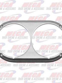 HEADLAMP BEZEL DOUBLE PB OLD STYLE CHROME ALUMINUM