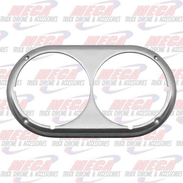 HEADLAMP BEZEL DOUBLE PB OLD STYLE CHROME ALUMINUM
