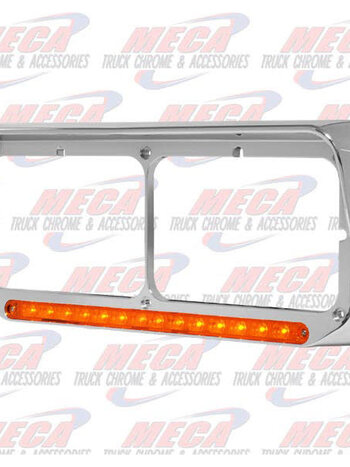 CHROME HDLT BEZEL W/ LED AMBER & VISOR
