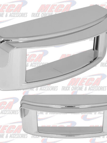 BEZEL FOR TRAILER LIGHTS - CHROME WITH VISOR