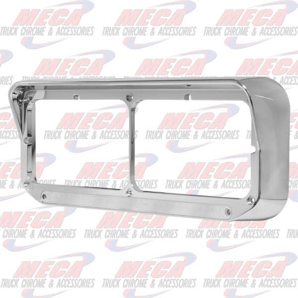 CHROME HDLT BEZEL W/ CHROME AMBER LEDS & VISOR