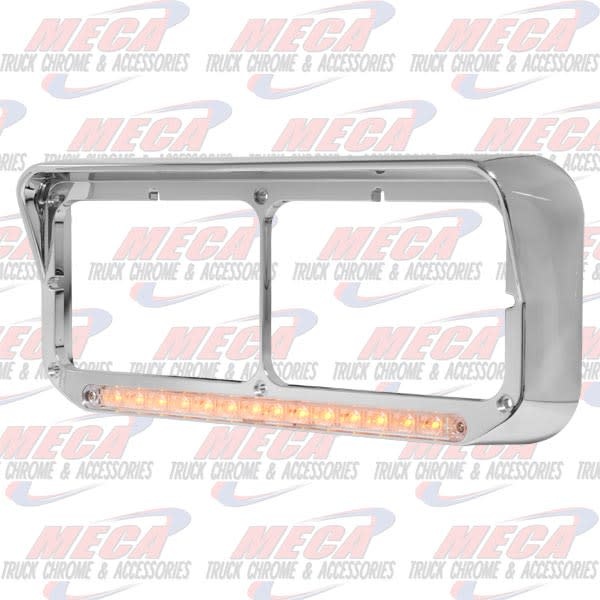 HEADLIGHT BEZEL PSNGR W/ SEQUENTIAL LED CLR AMBER