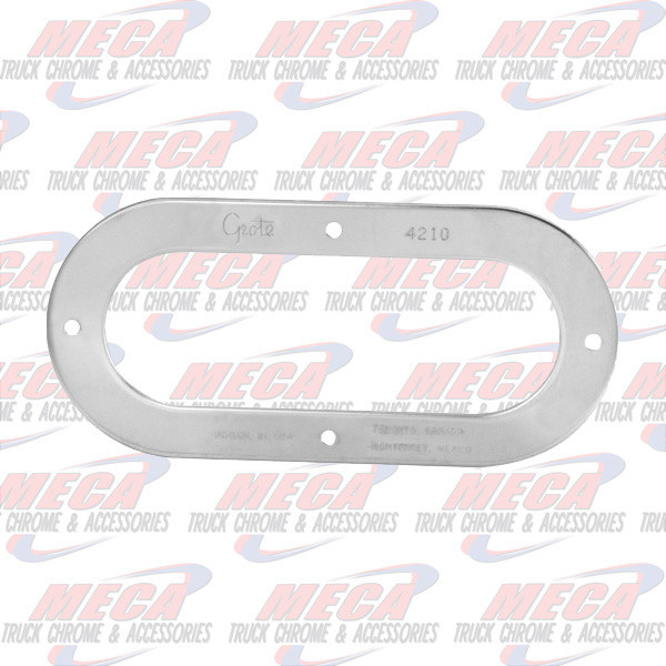 SECURITY OVAL BEZEL RING SS WITH 4 HOLES