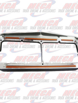 HEADLAMP BEZEL DUAL RECT W/ CLR AMBER FLATLINE