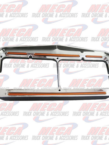 HEADLAMP BEZEL DUAL RECT W/ CLR AMBER FLATLINE