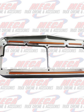 HEADLAMP BEZEL DUAL RECT W/ AMBER FLATLINE