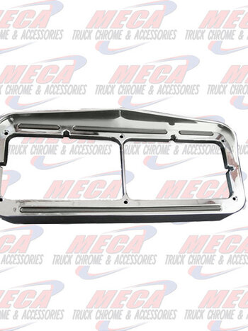 HEADLAMP BEZEL DUAL RECT W/ WHITE FLATLINE