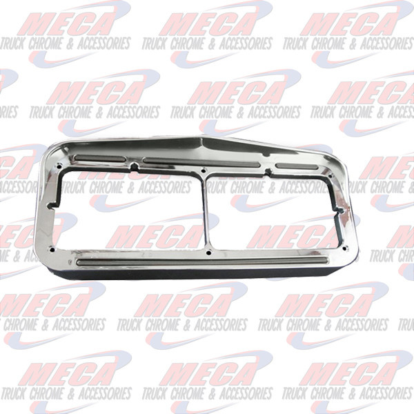 HEADLAMP BEZEL DUAL RECT W/ WHITE FLATLINE