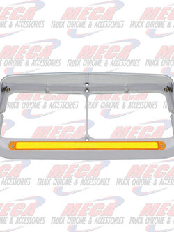 HEADLAMP BEZEL DUAL RECT AMBER HALO W/ VISOR