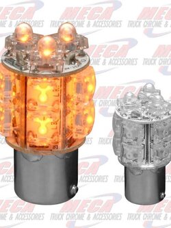 LED BULB 1156 360DE AMBER ONE FUNCTION 13 LED