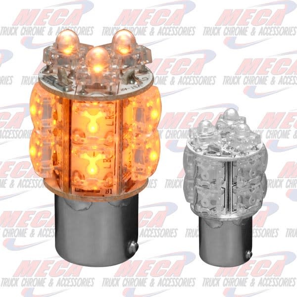 LED BULB 1156 360DE AMBER ONE FUNCTION 13 LED