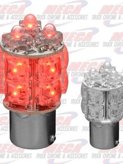 LED BULB 1156 360DE RED ONE FUNCTION 13 LED