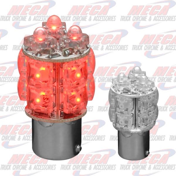 LED BULB 1156 360DE RED ONE FUNCTION 13 LED