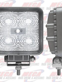 HIGH POWER LED FOG LIGHT WHITE SQD, SILVER HOUSING