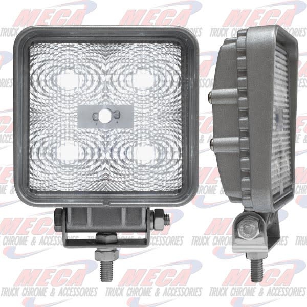 HIGH POWER LED FOG LIGHT WHITE SQD, SILVER HOUSING