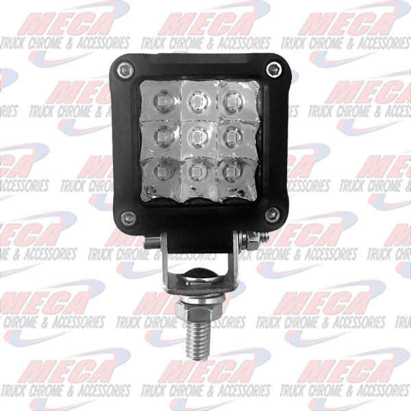 FOG LIGHT SQUARED MINI W/ 9 SUPER DIODE 1500 LUMENS