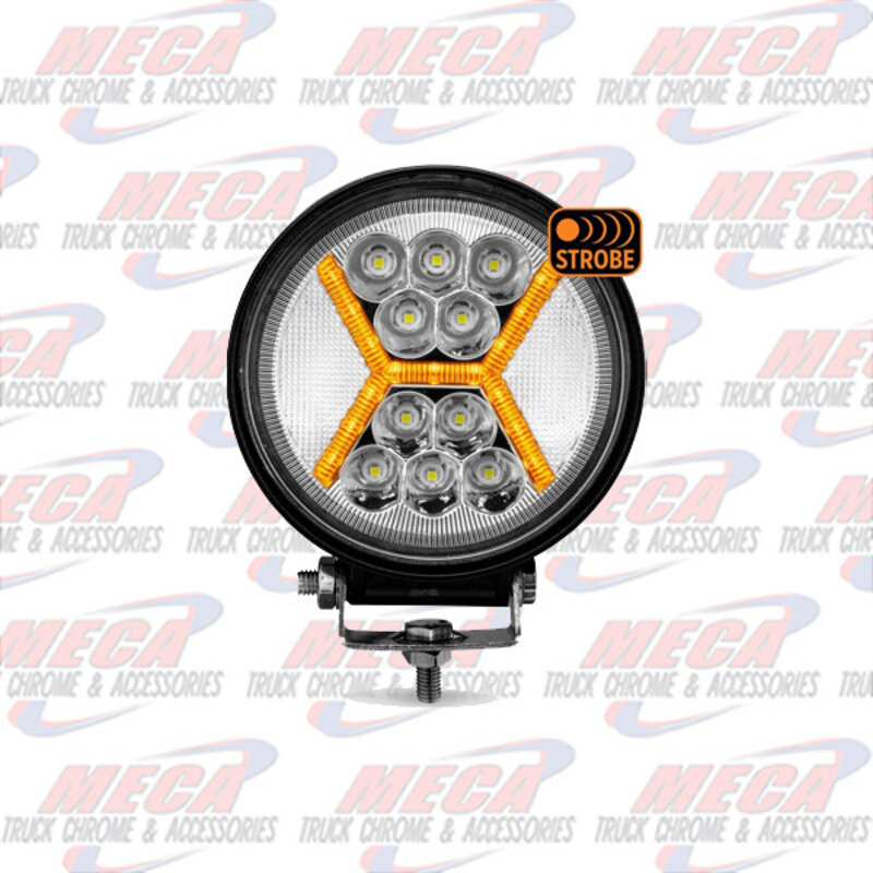 4.5" UNIVERSAL ROUND SPOT FLOOD 39 LEDS W/ STROBE