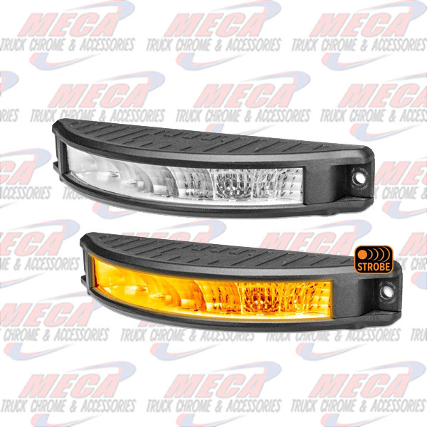 7" HALF MOON SURFACE MOUNT LED WORK LAMP WITH AMBE