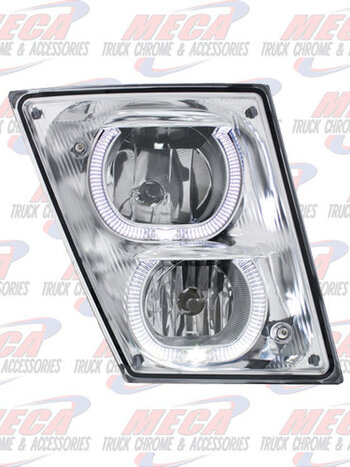 VOLVO VN/VNL SLANTED FOG LIGHT PASSENGER SIDE 04-10 W/ ROUND HALO