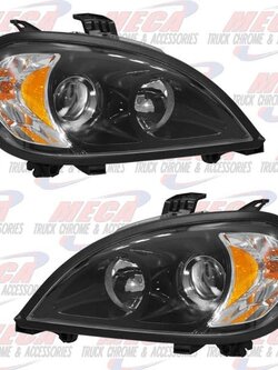 HEADLIGHT ASSEMBLY SET FL COLUMBIA 04-11 BLACK W/ PROJECTOR