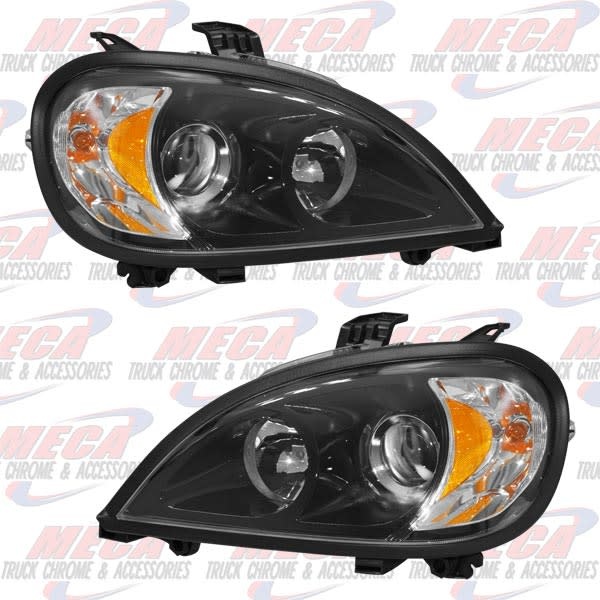HEADLIGHT ASSEMBLY SET FL COLUMBIA 04-11 BLACK W/ PROJECTOR