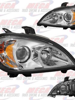 HEADLIGHT ASSEMBLY SET FL COLUMBIA 04-11 CHROME W/PROJECTOR