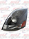 HEADLIGHT VOLVO VN DRIVER SIDE BLACK W/O BUBBLE