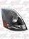 HEADLIGHT VOLVO VN PASSENGER SIDE BLACK W/O BUBBLE