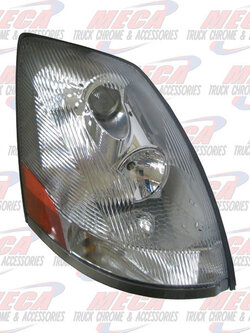 HEADLIGHT VOLVO VN PSSGR SIDE CHROME W/O BUBBLE