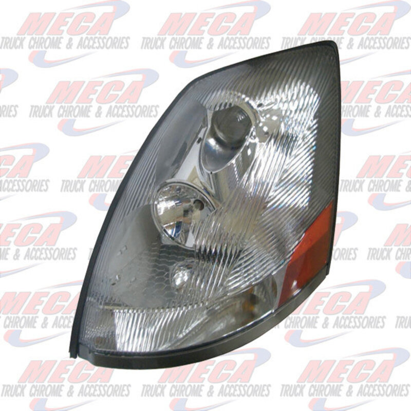 HEADLIGHT VOLVO VN DRIVER SIDE CHROME W/O BUBBLE
