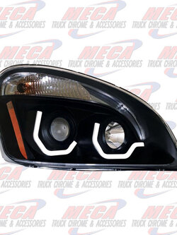 HEADLIGHT ASSEMBLY FL CASCADIA PASSENGER SIDE "BLACKOUT" HALO