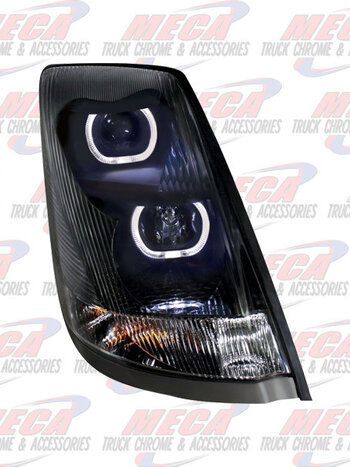 HEADLAMP ASSEMBLY VOLVO BLACK W/ HALO 1PSSGR SIDE