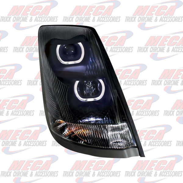HEADLAMP ASSEMBLY VOLVO BLACK W/ HALO 1PSSGR SIDE