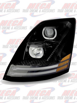HEADLIGHT VOLVO DRIVER SIDE BLACK AUDI STYLE