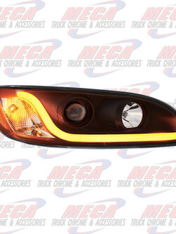 HEADLIGHT HOUSING PB  386, 387, 382, 384 PASSENGER SIDE BLACK W/LED