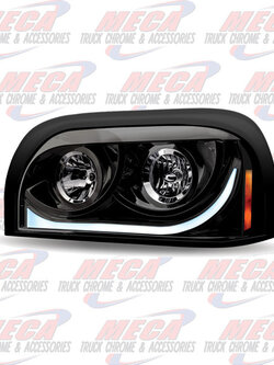 HEADLIGHT FL CENTURY DRIVER SIDE BLACK AUDI STYLE