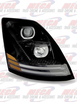HEADLIGHT VOLVO PASSENGER SIDE BLACK AUDI STYLE
