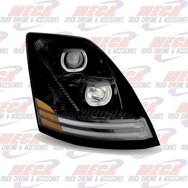 HEADLIGHT VOLVO PASSENGER SIDE BLACK AUDI STYLE