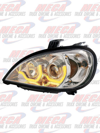 HEADLAMP ASSY COLUMBIA HALO DRIVER WHTE RUN YEL TURN