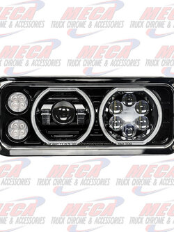 *** Use LHG7473 *** HEADLIGHT ASSEMBLY BLACK W/HALO PASSENGER SIDE KW, FL,PB