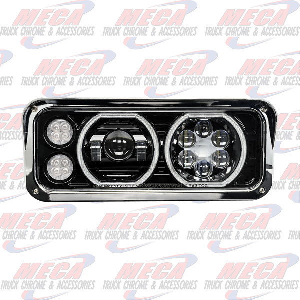 *** Use LHG7473 *** HEADLIGHT ASSEMBLY BLACK W/HALO PASSENGER SIDE KW, FL,PB