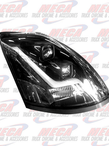 HEADLIGHT VOLVO BLACK W/ FLASH HALO PASSENGER SIDE