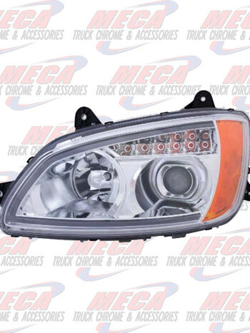 HEADLIGHT ASSEMBLY KW T660 T700 PASSENGER SIDE CHROME PROJECTOR