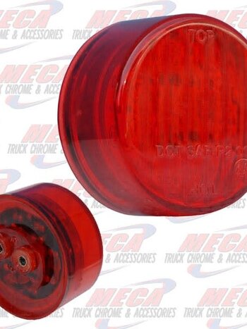 2'' LED RED 9 DIODES MARKER CLEARANCE LIGHT W/ RIBS