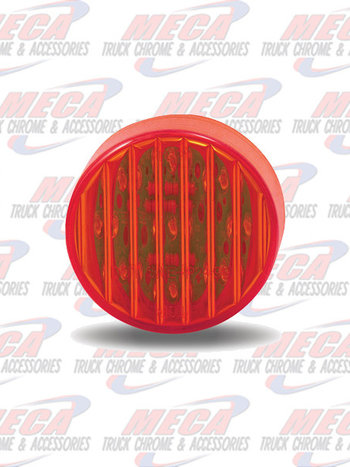 2'' LED RED 9 DIODES MARKER CLEARANCE LIGHT RIBBED