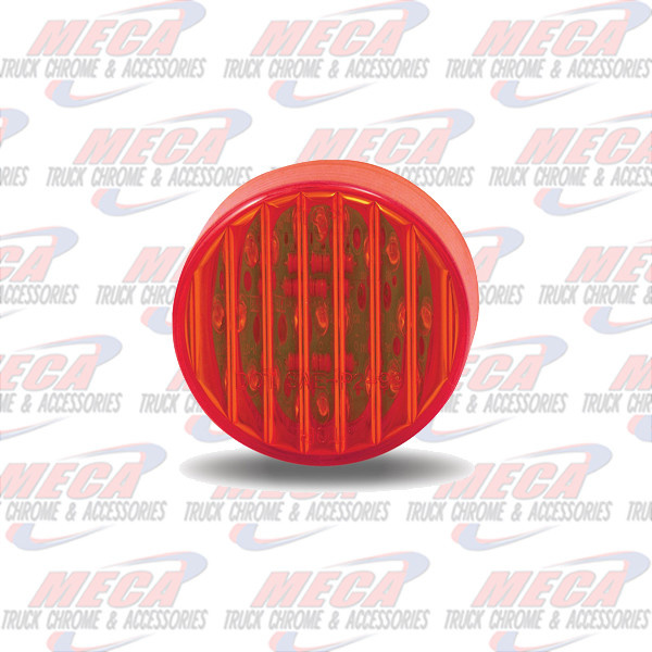 2'' LED RED 9 DIODES MARKER CLEARANCE LIGHT RIBBED